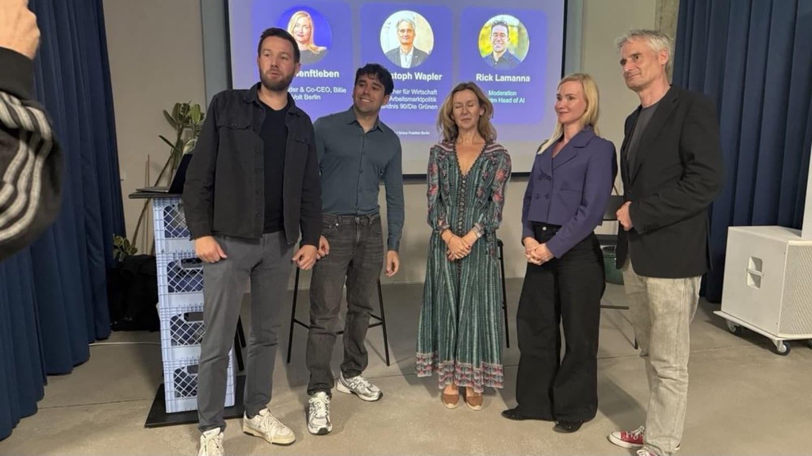 Rick Lamanna with German politicians and event organizers at AI Agents Berlin